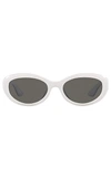Oliver Peoples X Khaite Oval Sunglasses In White