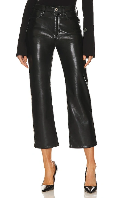 Frame Le Jane Crop Recycled Leather Jeans In Black