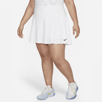 Nike Women's Dri-fit Advantage Tennis Skirt (plus Size) In White