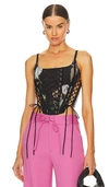 MONSE PRINT LACED BUSTIER