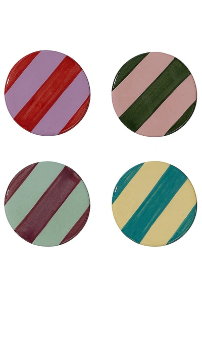 Vaisselle Berlingot Coaster Set Of 4 In Stripe