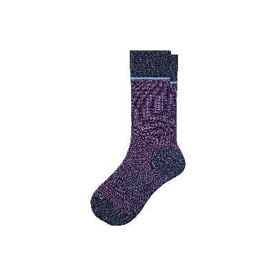 Bombas Winter Grid-knit Dress Calf Socks In Midnight Navy