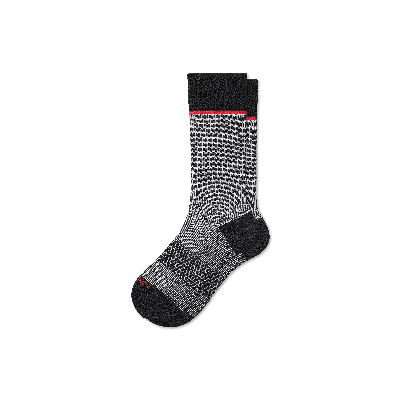 Bombas Winter Grid-knit Dress Calf Socks In Black