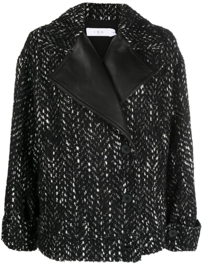 Iro Lusia Dropped-shoulder Buttoned Coat In Black