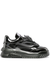 VERSACE ODISSEA LAMINATED LEATHER SNEAKERS