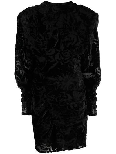 IRO NARIVO DAMASK EFFECT SHORT DRESS