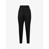 Prada Natte Tapered-leg Mid-rise Stretch-wool Trousers In Nero