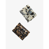 THE WHITE COMPANY THE WHITE COMPANY TORTSHELL TORTOISESHELL SQUARE RESIN CLIPS PACK OF TWO