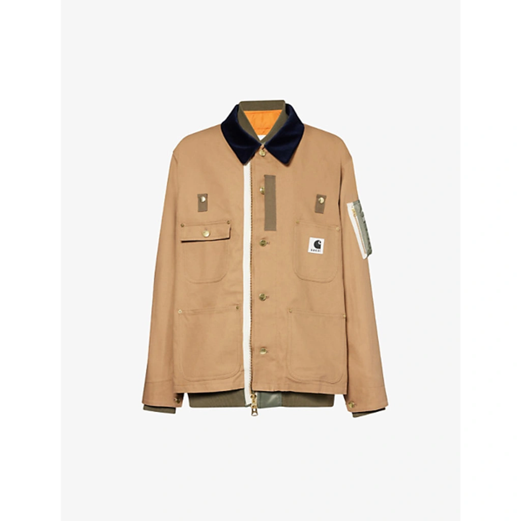 ジャケット・アウター sacai Carhartt Canvas x MA-1 Detroit Sacai - Sacai X Carhartt WIP Canvas x MA-1 Jacket Michigan