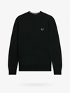 Fred Perry Long-sleeved Cotton T-shirt In Black