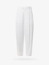 Marni Pleated Cady Medium Waist Pants In White