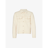 CASABLANCA CASABLANCA MENS OFF WHITE MONOGRAM BRAND-EMBROIDERED REGULAR-FIT DENIM JACKET