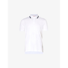 Orlebar Brown Cotton Terry Solid Tailored Fit Polo Shirt In White