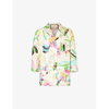 GUCCI GUCCI WOMEN'S IVORY/PINK/MIX FLORAL-PRINT RELAXED-FIT SILK SHIRT
