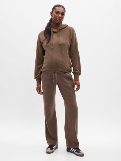 Gap Maternity Cashsoft Sweater Pants In Cozy Brown