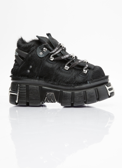 Vetements X New Rock Platform Sneakers In Black