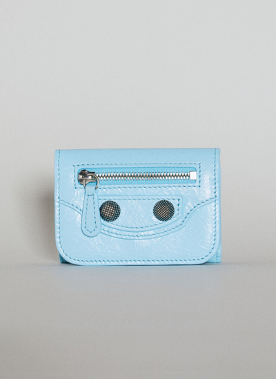 Balenciaga Le Cagole Mini Wallet In Blue