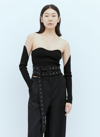 ROKH RIB BUSTIER WITH DETACHED SLEEVES