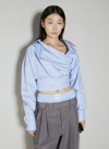 ALEXANDER WANG CROPPED WRAPPED SHIRT