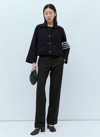 Thom Browne 4-bar Stripe Cropped Jacket In Blue