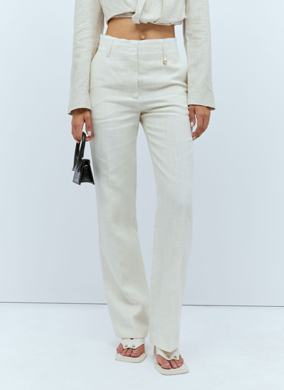 Jacquemus Le Pantalon Ficelle Pants In Cream