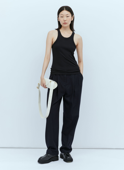 Totême Double-pleated Tailored Pants In Navy