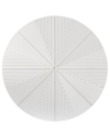 COSMOLIVING BY COSMOPOLITAN COSMOLIVING BY COSMOPOLITAN GEOMETRIC WHITE WOOD CARVED RADIAL WALL DECOR