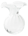 VIETRI VIETRI HIBISCUS GLASS CLEAR LARGE FLUTED VASE