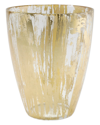 Vietri Rufolo Glass Gold Brushstroke Vase In Gold