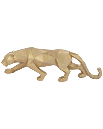 Cosmoliving By Cosmopolitan Leopard Gold Polystone Sculpture