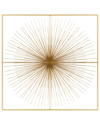 Cosmoliving By Cosmopolitan Starburst Gold Metal Handmade Large 3d Wall Decor With Gold Frame In Gold