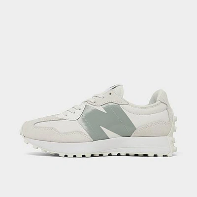 New Balance Women's 327 Casual Shoes In White/light Olive