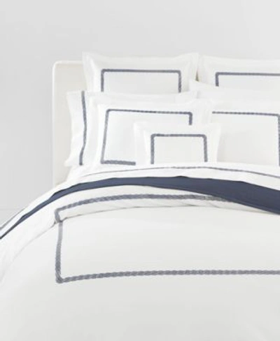 Lauren Ralph Lauren Spencer Cable Embroidery Duvet Covers Bedding In White