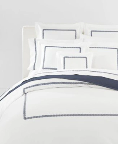 Ralph Lauren Spencer Cable Embroidery Duvet Covers Bedding In White