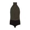 Philosophy Di Lorenzo Serafini Crepe De Chine Polka Dot Bodysuit In Nero