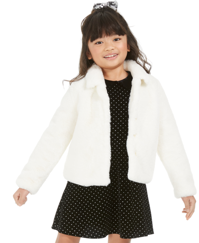 Epic Threads Toddler Girls Faux Fur Jacket, Created For Macy's In Angel White
