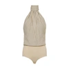 Philosophy Di Lorenzo Serafini Printed Viscose Crepe De Chine Bodysuit In Bianco