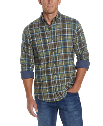 Weatherproof Vintage Men's Antique-like Flannel Shirt In Fennel