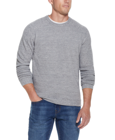 Weatherproof Vintage Men's Soft Touch Raglan Crew Neck Sweater In Gray Marl