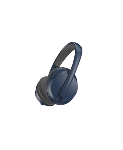Brookstone Sleek Wireless Noise Isolating Headphones In Blue