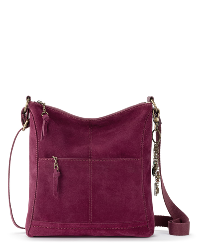 The Sak Women's Lucia Leather Crossbody In Currant Stitch