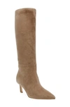 Steve Madden Lavan Pointed Toe Knee High Boot In Oatmeal Suede