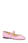 Mach & Mach Audrey Crystal-embellished Ballerina Shoes In Pink