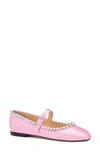 Mach&mach Audrey Crystal-embellished Ballerina Shoes In Pink