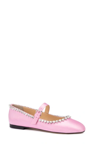 Mach & Mach Audrey Crystal-embellished Ballerina Shoes In Pink