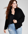 AND NOW THIS TRENDY PLUS SIZE ZIPPERED MOCK-NECK SWEATER