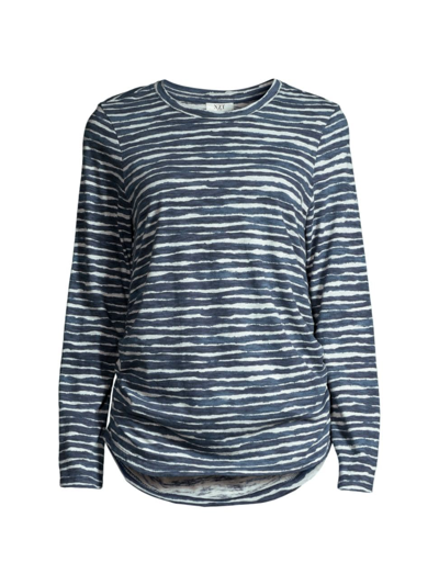 Nic + Zoe Women's Abstract Stripe Top In Multi