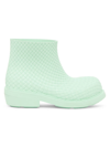 Bottega Veneta Women's Pudding Woven Rubber Boots In Siren