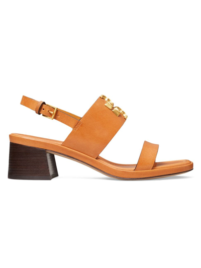 Tory Burch Logo-plaque 60mm Sandals In Brown