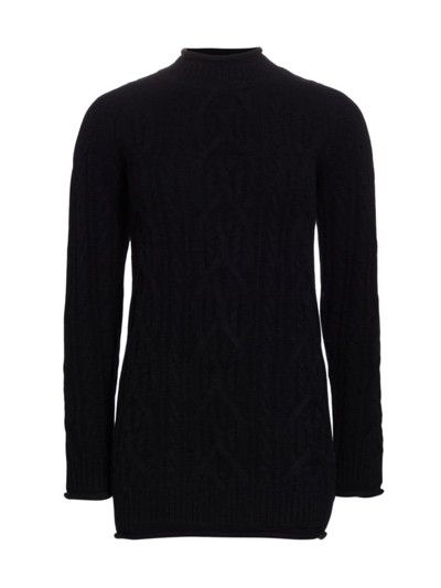 Loulou Studio Cashmere Cable-knit Jumper Dress In Black